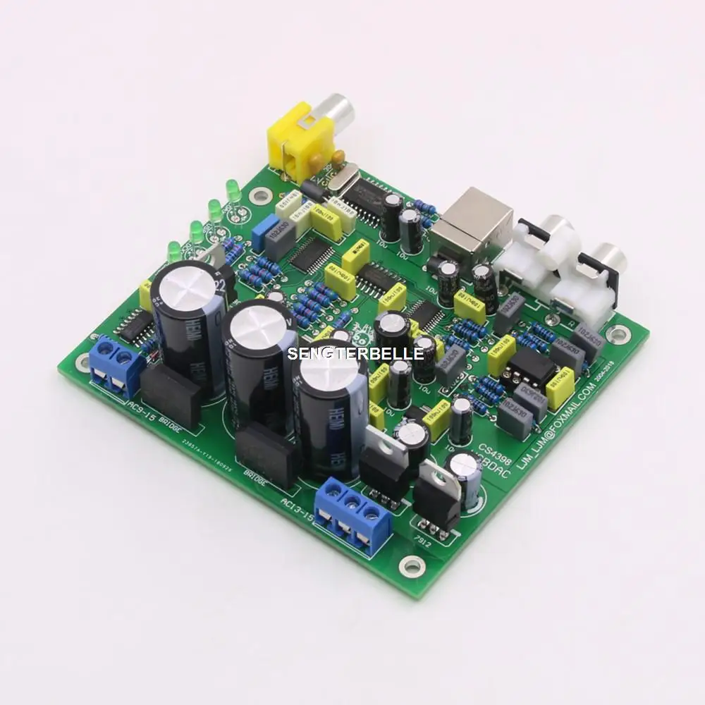 CS8416 CS4398 DAC DIY Kit mit USB Koaxial 24/192K decoder Kit AC15V 32K-192K/24BIT