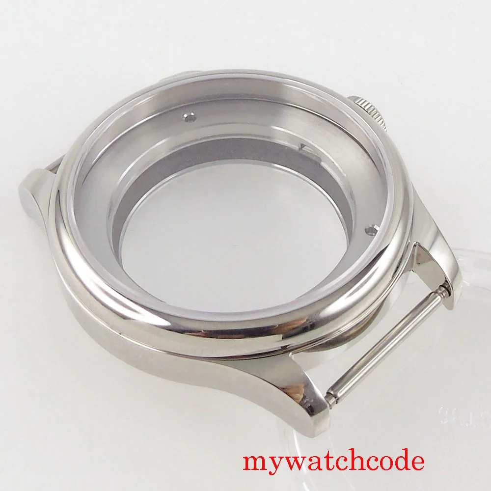 39mm Watch Case Fit MIYOTA 8215 Automatic Movement Sapphire Crystal Glass Back Wristwatch Parts