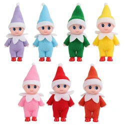 7 pezzi Set Mini Baby Elf Doll Toy Tiny Elves Toddler Shelf accessori regalo di natale per ragazza Boy Kid Teen Adult