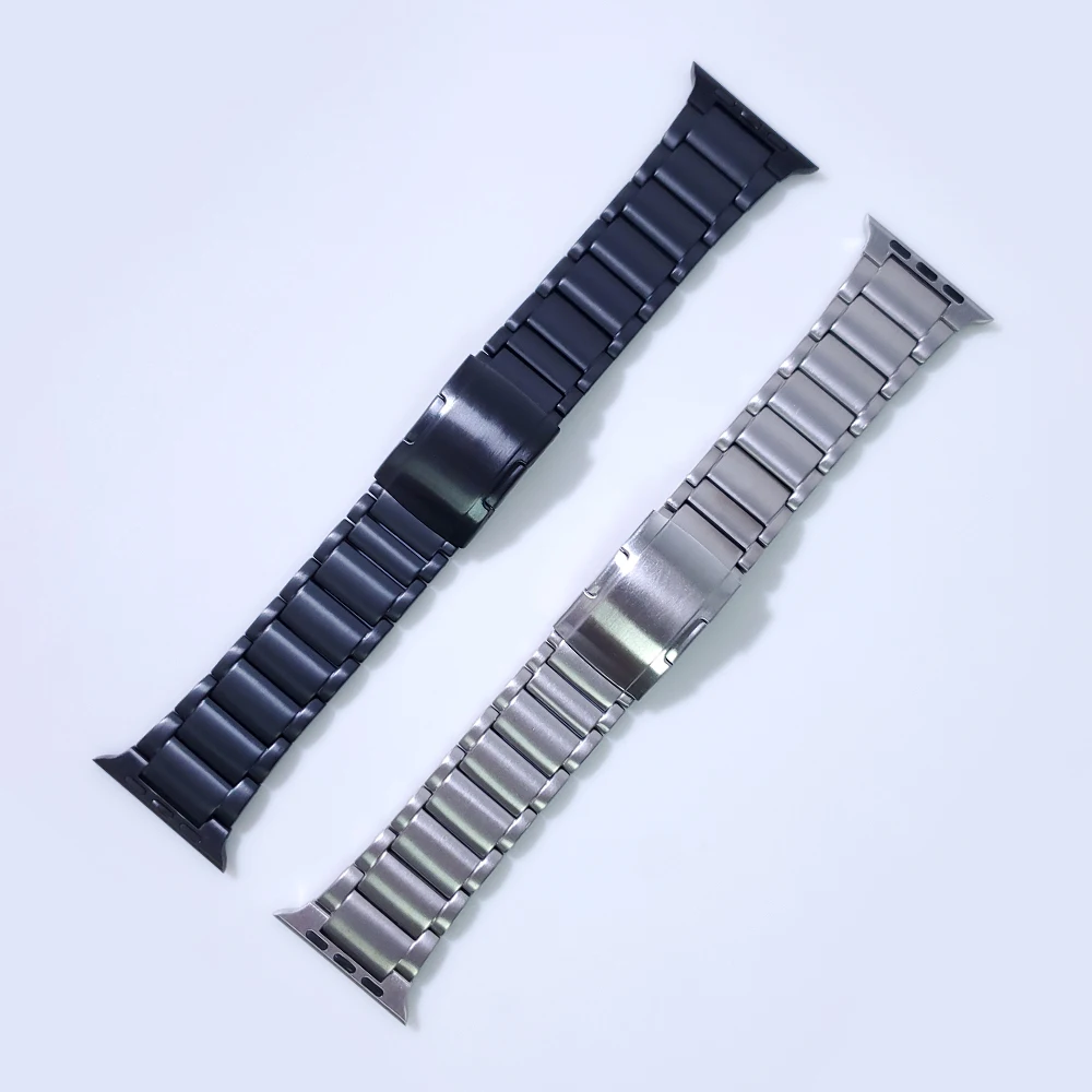 Titanium + Metal Stainless Steel Strap For Apple Watch Band Luxury Series 5 6 SE Link Bracelet For iWatch 44mm 42mm 40 Watchband