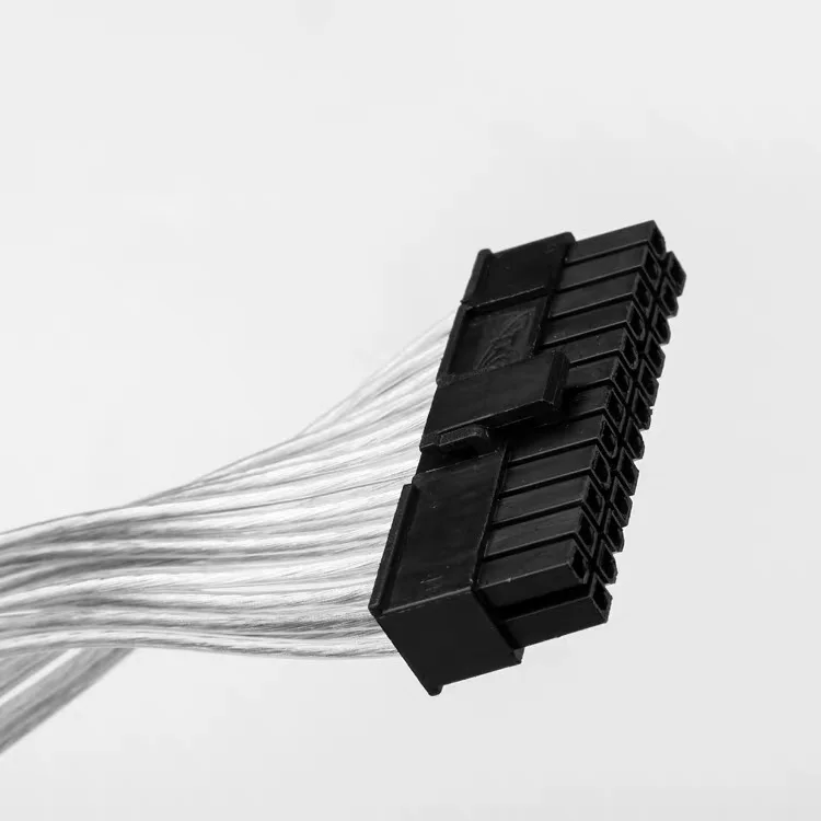 30CM 24 Pin kobieta do 24Pin męski zasilacz Adapte kabel płyta główna komputera przedłużacz ocynowany drut miedziany 24 Pin