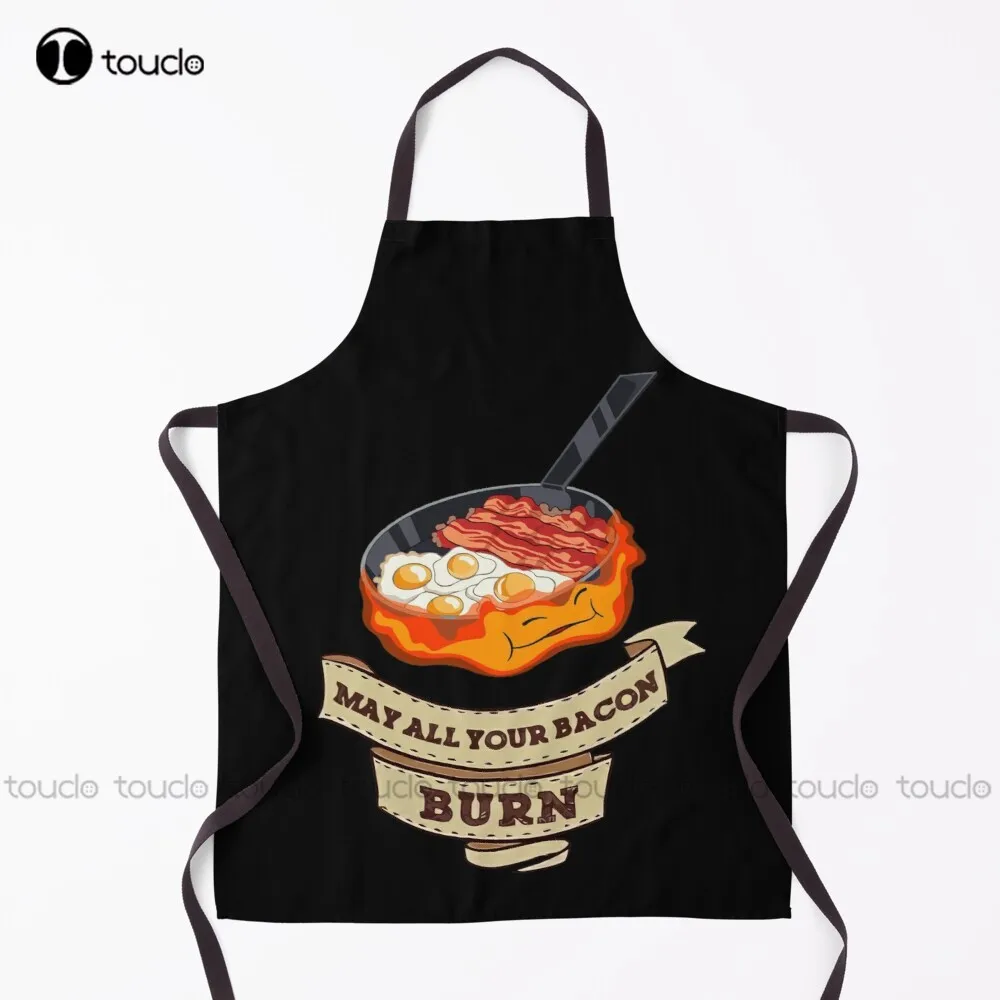 Calcifer. May All Your Bacon Burn Apron Grill Aprons  For Women Men Unisex Adult Garden Kitchen Household Cleaning Custom Apron