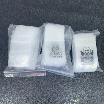 100 ピース/パック 4*6 センチメートル 5/8 ミリメートルスマイル写真 OPP ジップロックバッグジップバッグプラスチック密封袋防水ジュエリー包装ディスプレイ