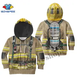 FireFighter Firemen Fire Hero Harajuku Children Tracksuit Kids Cosplay Costume 3D Print Boy Hoodies/Sweatshirts/Jacket/ Pullover