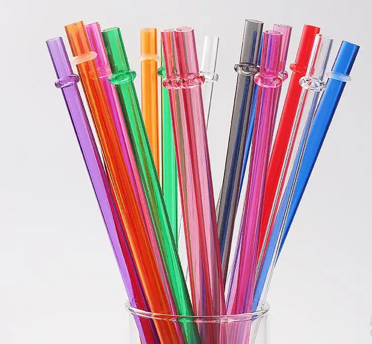 Disposable Straws 230*7mm Creative DIY Plastic Party Drinking Straws 9inch Reusable Straws for Tall Tumblers SN1163