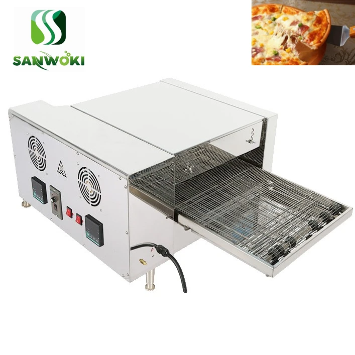آلة فرن البيتزا الزاحفة التجارية فرن تحميص البيتزا آلة صنع المحمصة بيتزا بيكر نفق موقد شاشة ديجيتال