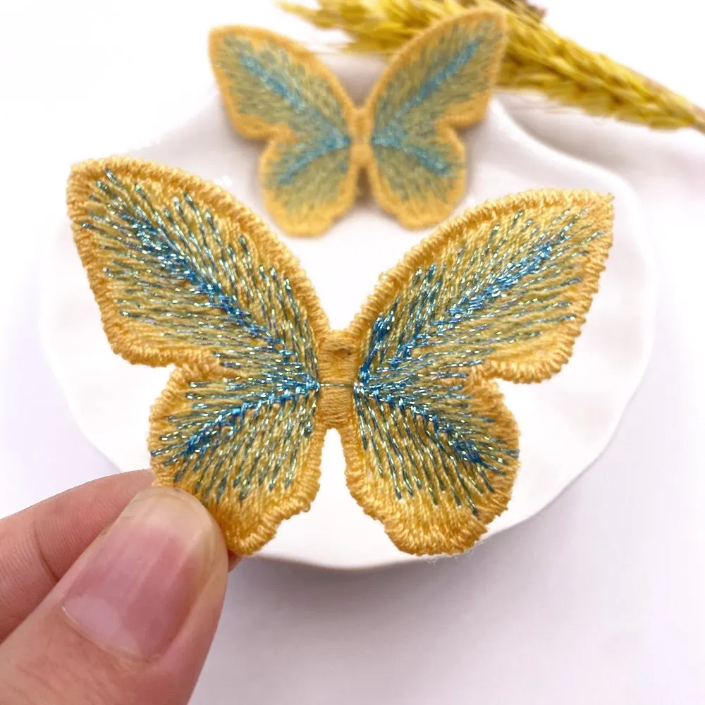 Embroidered Knitting wool Exquisite Butterfly Patch Wedding Sewing Applique DIY Headwear Clothes Hat Shoes Decor Crafts