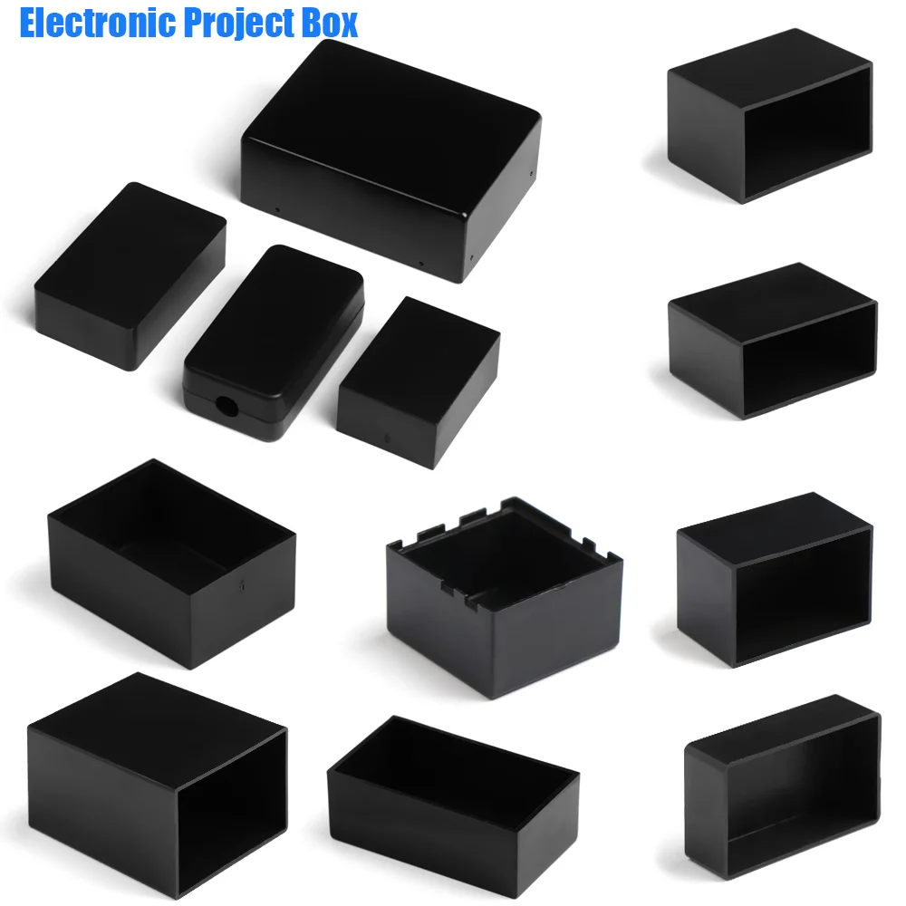 Abs Plastic Elektronische Project Doos Zwart Instrument Case Waterdichte Hoes Project Diy Behuizing Elektronische Levert Hoge Kwaliteit