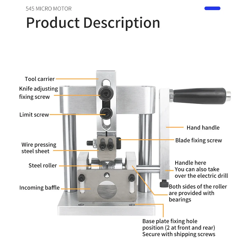 Cable stripper machine Electric Peeling Machine Manual Wire Stripping Wire edm Machine Electric Wire Puller Recycling Tool