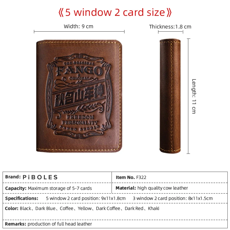 Vintage Genuine Leather Men's Wallet Handmade Credit Card Slot Case Car Auto Documents Driver License Holder Pouch Printed