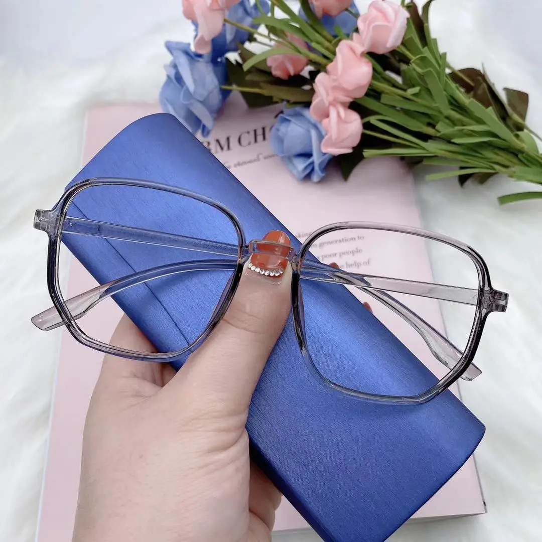 High-quality large frame glasses Myopia Glasses Women Men Nearsighted Eyewear Anti blue light Glasses with Diopters Minus -1.0