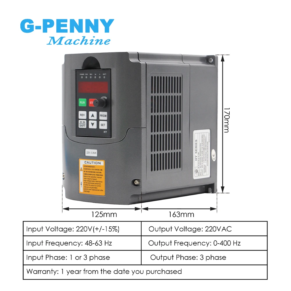 G-Penny Machine Wood / Aluminum Working 2.2kw Air Cooled Spindle 24000rpm D=80mm 4 pcs Ceramic Ball Bearings  & Frequency Drive