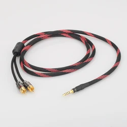 Hifi audio 4,4 mm do 2, ulepszony kabel RCA hi-end 4,4 bilansowy przedłużacz audio kabel połączeniowy