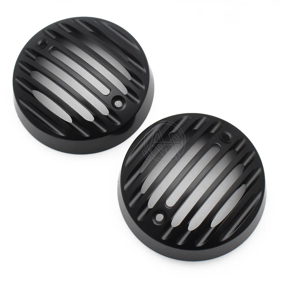 1Pair Motorcycle Black Aluminum Protector Indicator Turn Signal Grill Covers Fits For Royal Enfield Classic 500