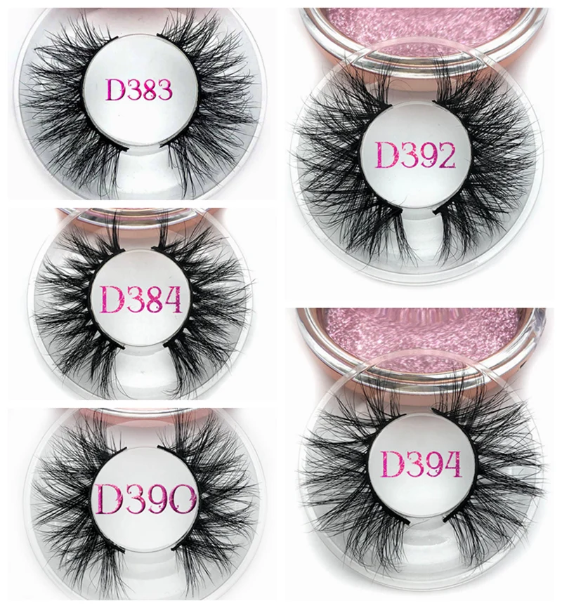 Mikiwi D380 3D mink eyelashes 20MM long thick 3d mink lashes Mix styles Rose gold case Volume mink lashes