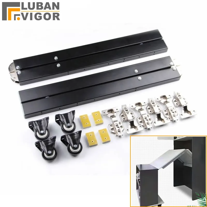 

Hidden desktop folding connector accessories,Fold up stretch dining table Bar cabinet cabinet desk hinges,Complete sets