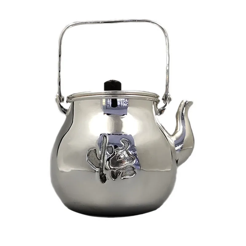 

Teapot, stainless steel teapot, silver teapot, iron teapot, hot water teapot, teapot 750 ml water, kung fu tea set.