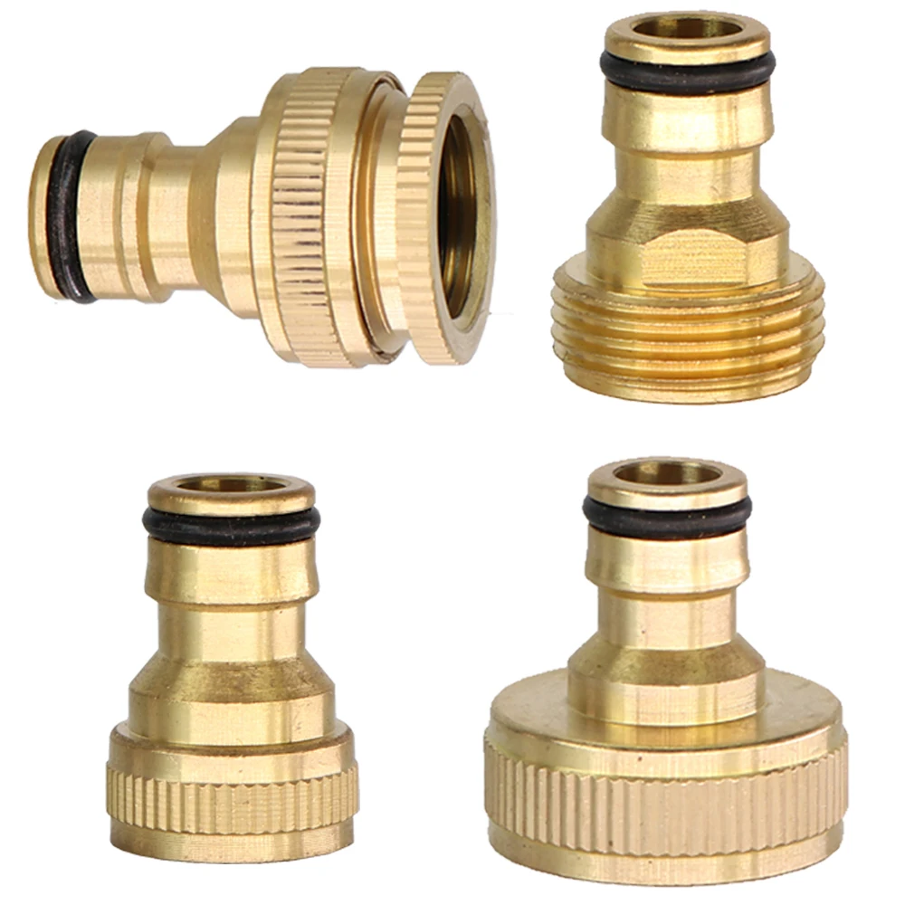 5 Sizes of all Brass Quick Joint Thread Connector Washing Machine Water Pipe Fittings Garden Irrigation Faucet Copper Adapter