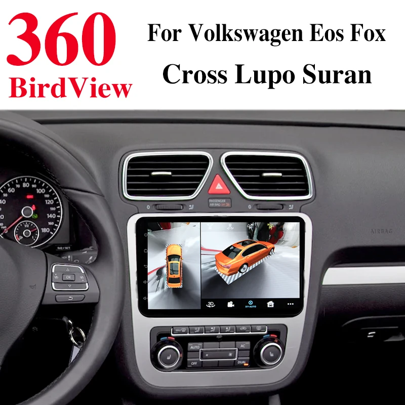 For Volkswagen VW Eos Fox Cross Lupo Suran Car Stereo Multimedia Audio Navigation GPS Navi Radio Integrated CarPlay 360 BirdView