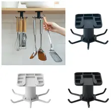 Kitchen storage rack with hooks #3