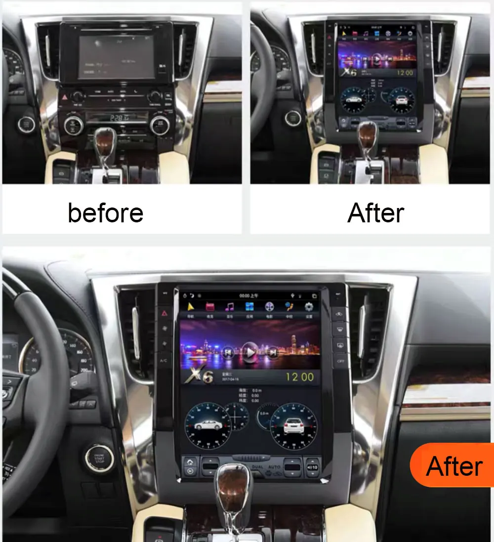 Car Radio GPS Navigation DVD For Toyota Alphard AH30 2015 2016 2017 2018 2019 Car Multimedia Player DVR Steering Wheel Control