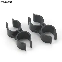 I.D25mm Pvc Pipe Double Plastic Clamp Connector H Type Clamp Garden Home Water Tube Support Joint Aquarium Fish Tank Fittings