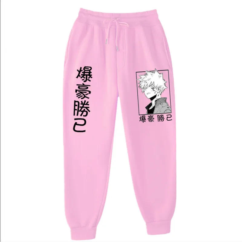 2024Japanese Anime My Hero Academia Katsuki Bakugo Harajuku Men's Pants Print Joggers Male Trousers Casual Sweatpants Sweatpants