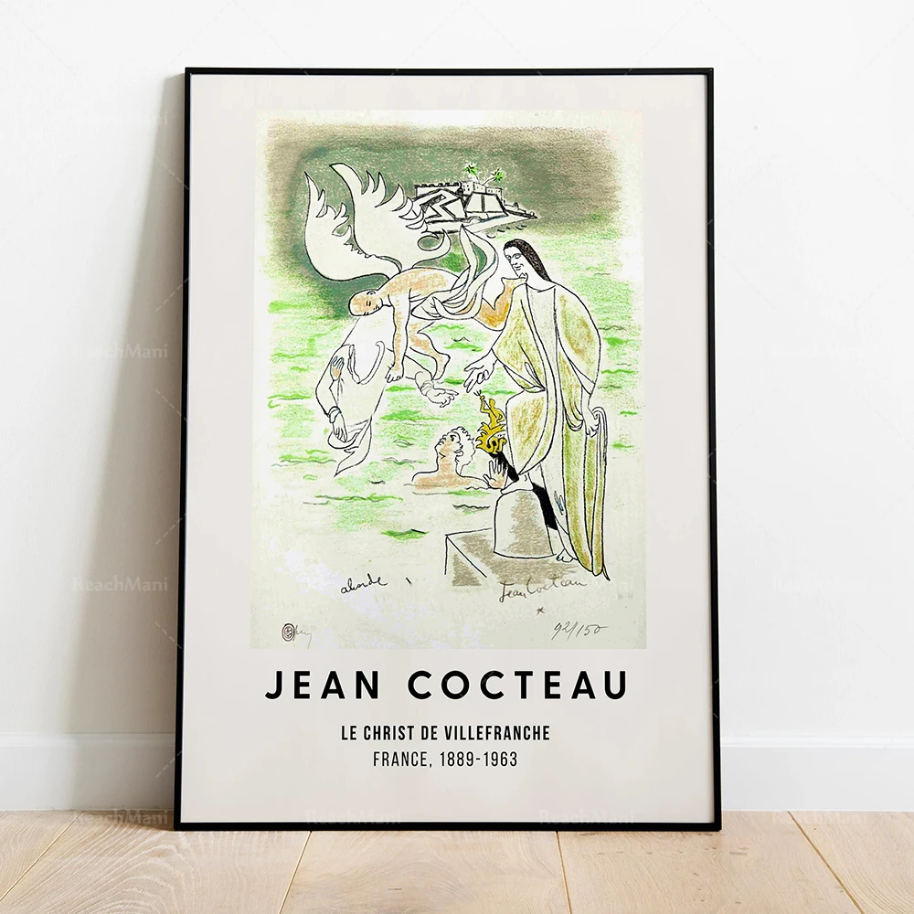 Jean Cocteau Poster Printing Exhibition France Orphic Theme Retro Abstract Art Orpheus Art Wall Decoration Poster