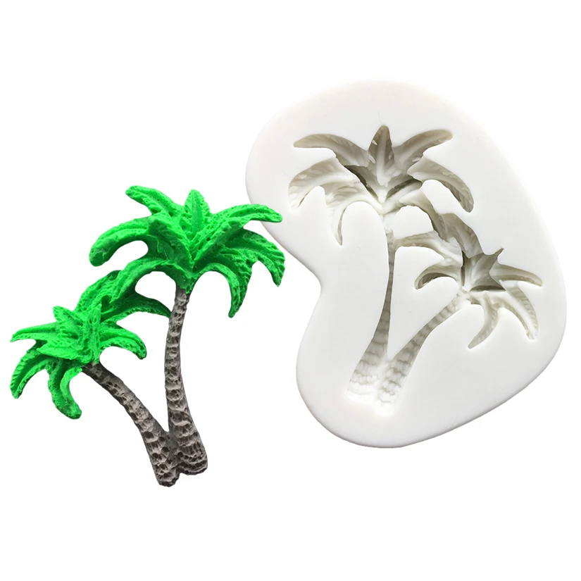 Coconut Palm Tree Silicone Sugarcraft Mold Chocolate Cupcake Baking Fondant Cake Decorating Tools