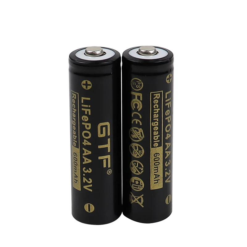 3.2V LiFePO4 battery AA 14500 rechargeable battery 600mAh lithium battery for Camera and Solar led lights