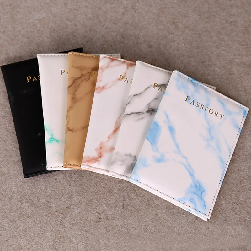 Travel Accessories Marble Grain 3D Print Passport Holder PU Leather Travel Passport Cover Case Card ID Holders 14cm*9.6cm