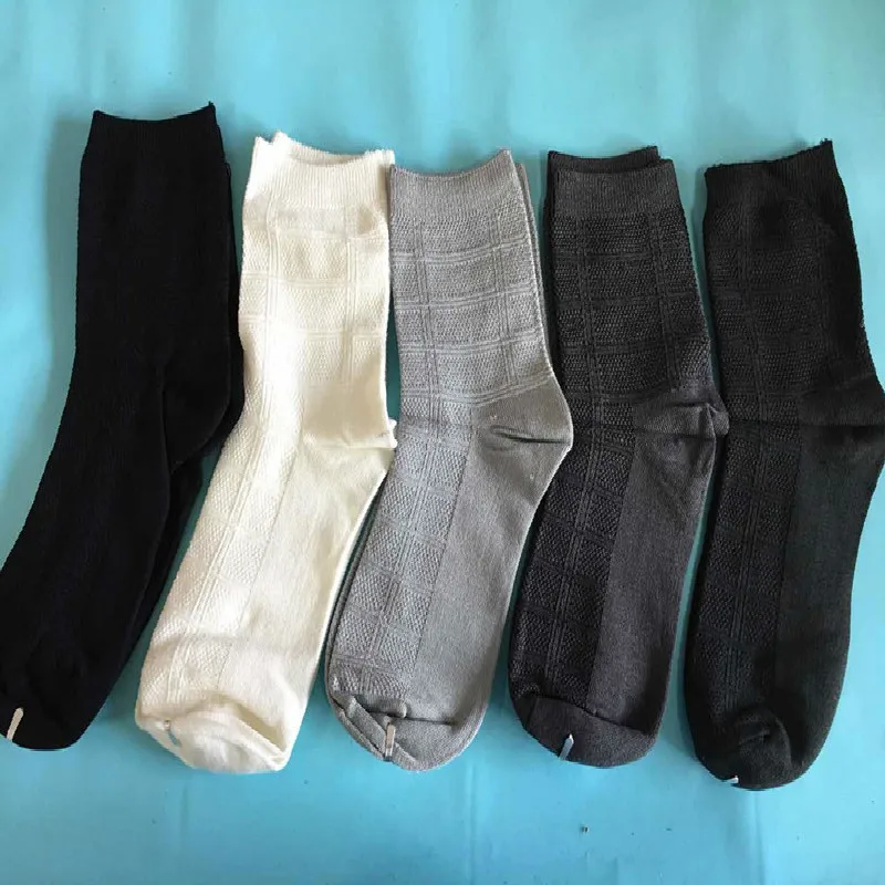 Men Socks Sport Business Durable Stitching Solid Sock Boy Stretchy cotton Crew Casual Sock 5pair/lot