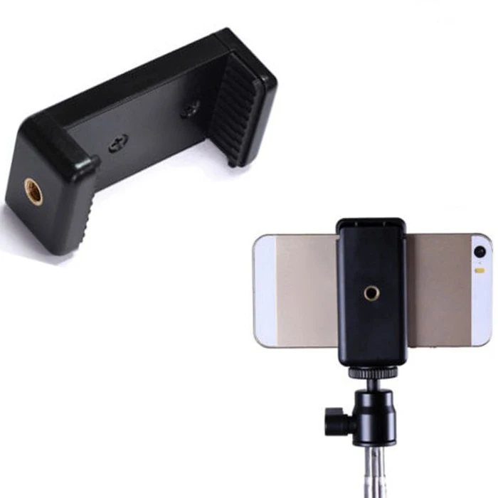 Bracket Holder Mount Mobile Phone Clip Adapter Universal For Tripod Monopod Holder Clamp Bracket Stand Holder Mount Black