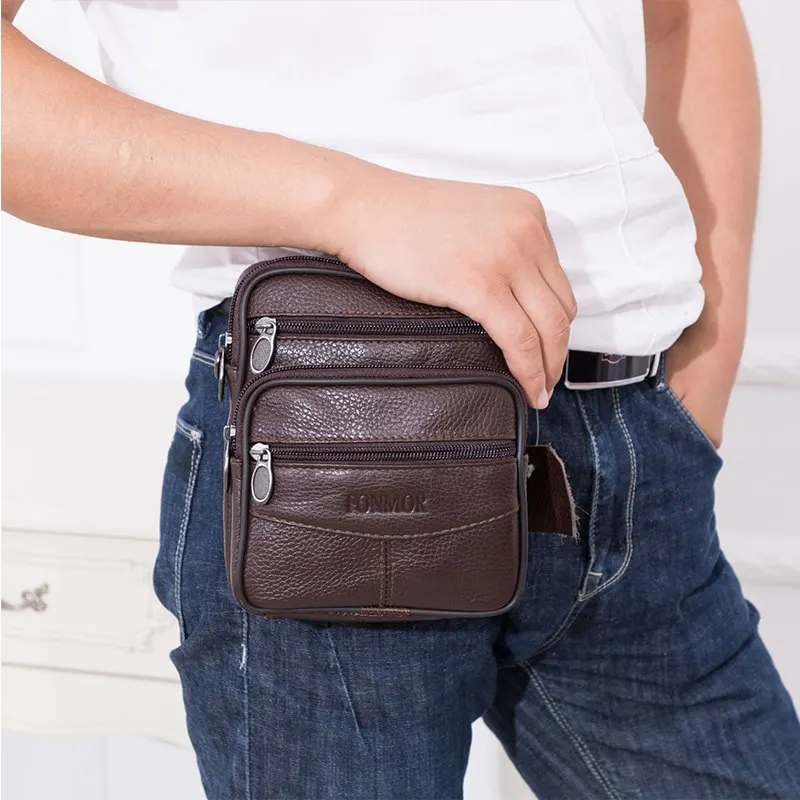 New Leather Bags for Men Genuine Leather Crossbody Bag Men Casual Single Shoulder Bag Male Small Men\'s Messenger Bags