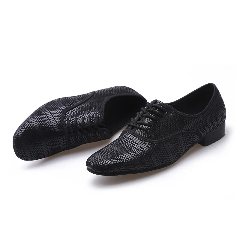 Breathable Tango Dance Shoes Men standard Snakeskin Sneakers Leather Jazz Modern Men Ballroom Dancing Sports Shoes