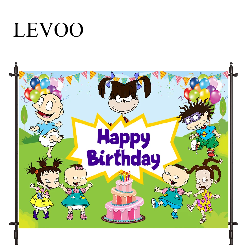 

LEVOO Photographic Background Naughty Bag Birthday Cartoons Child Bunting Photocall Photobooth Studio Photography Backdrop