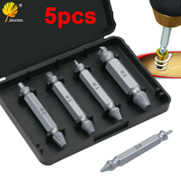 5PCS Damaged Screw Extractor Drill Bit Double Side Drill Out Broken Screw Bolt Remover Extractor Tools Set Easily Take Out