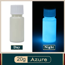 Luminous Paint Phosphor Pigment Shining Acrylic Paint 20g Azure for DIY Home Party Decoration Fluore Party Art Crafts Supplies