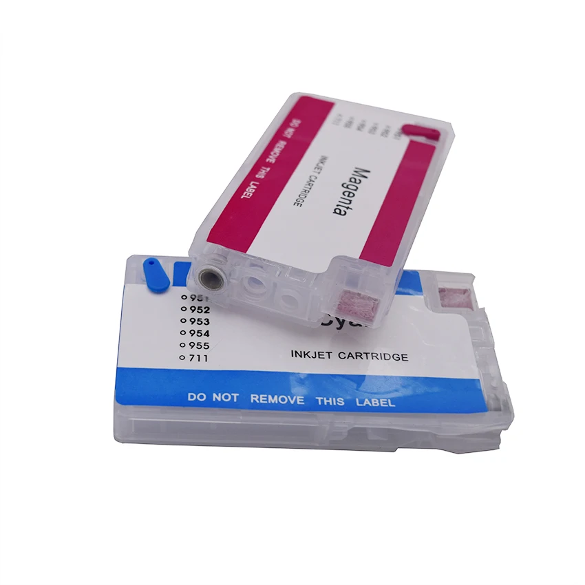 Refillable Ink Cartridge For HP Printer, 711 XL with Permanent Chip, Deskjet T120 ,T125, T130, T520,T525, T530