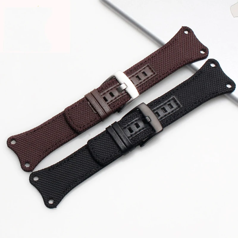 Nylon + Leather Watchband Thick Canvas Strap For K4b381b6 K4b381b3 K4B384B6 Waterproof Wristband Watch Band 30mm Black With Tool