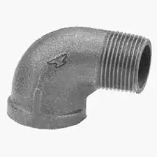 

Malleable Iron Fittings Cast Iron Pipe Fittings 1/2" 3/4" 1" Short Bend 90 Male / Female BSP Elbow For Retro Decoration