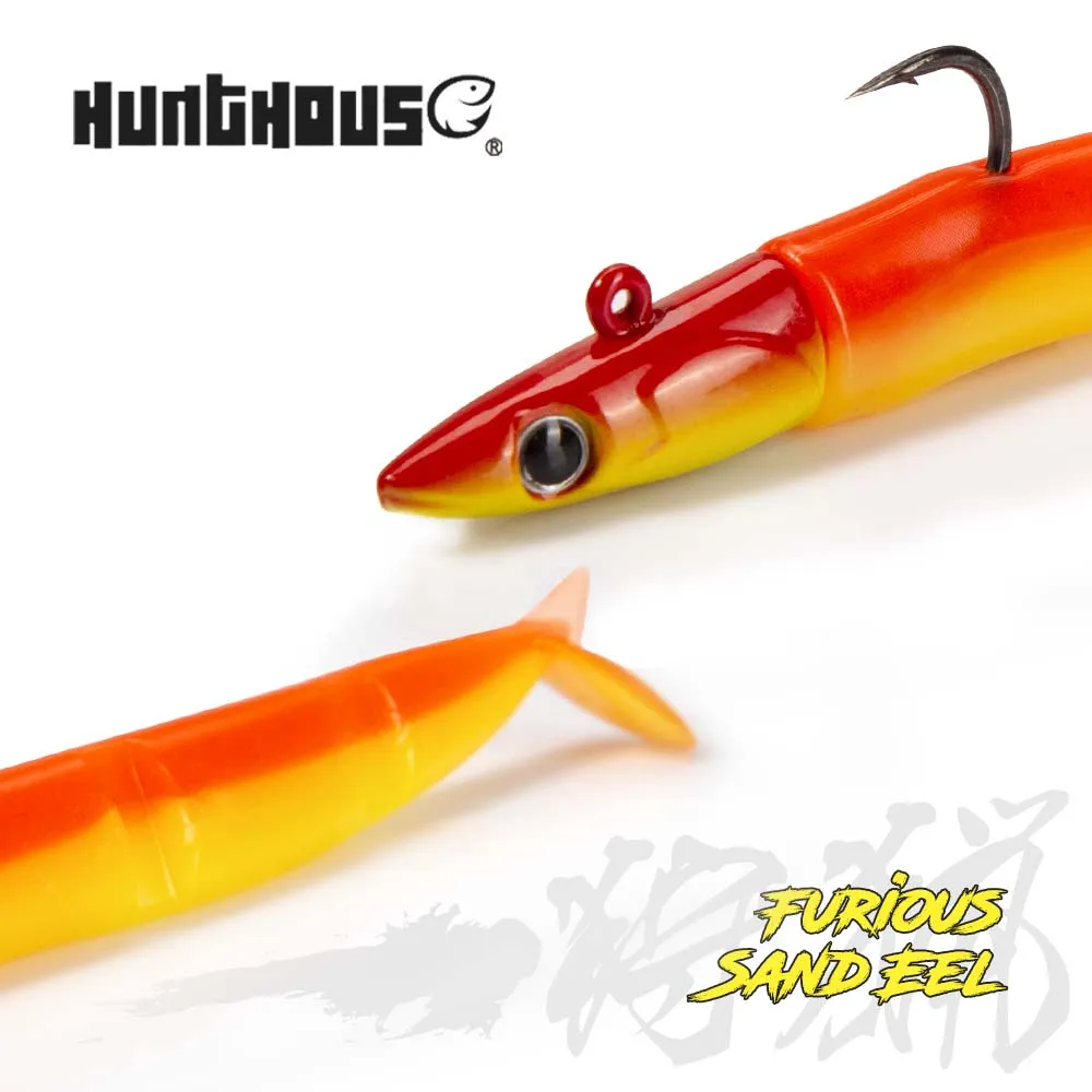 Hunthouse Crazy Eel Jig Head Minnow Fishing Lures 112MM/12G Artificial Swimbaits Soft Bait Glitter For Bass Trout 2020 Tackle