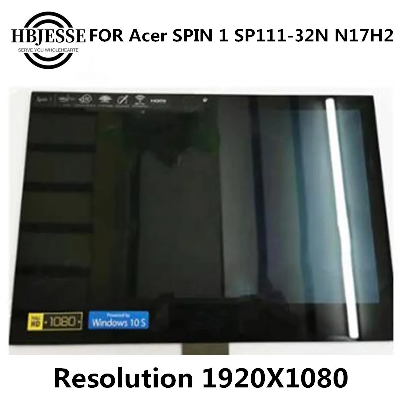 Imagem -02 - Original 11.6 Led Fhd Substituição Lcd & Touch Digi para Acer Rotação Sp11132n Sp111 N17h2 Lcd Montagem