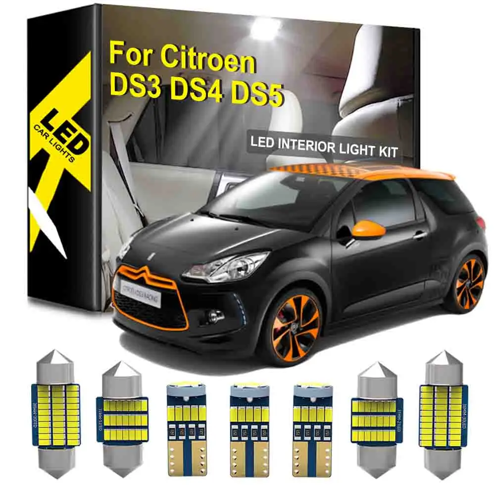 

BMTxms Canbus LED Interior Lights For Citroen DS3 DS4 DS5 2009 2010 2011 2012 2013 2014 2015 2016 2017 2018 Accessories No Error