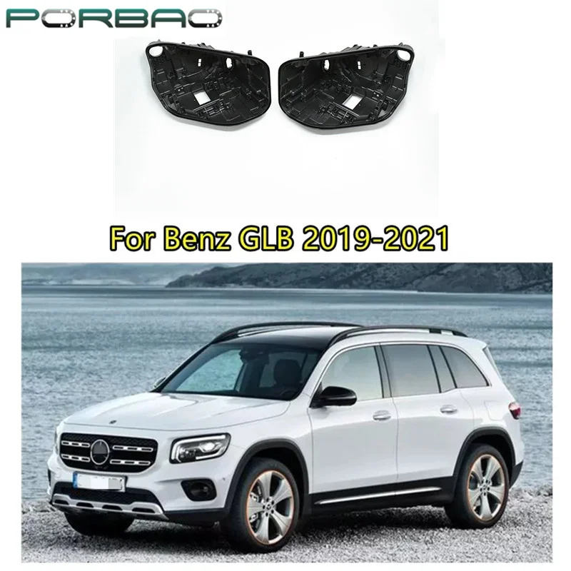 

Front Left&Right Headlight Housing Base For GLS 247 2019 2020 2021 Rear Base Plastic Black Replacement Car Accessories