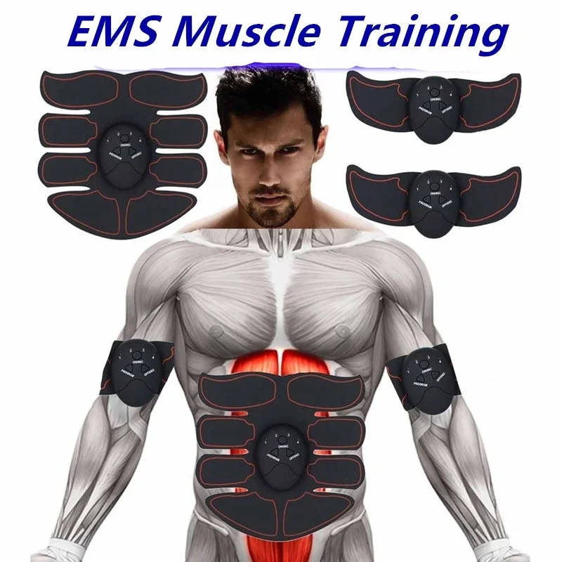 Smart EMS Muscle Training Gear Fitness Electrical Body Shape Home Trainer ABS Abdomen Arm Muscle Stimulator Training Belt Massag