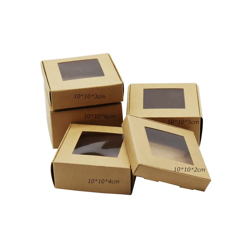 

Natural Kraft Paper Box Craft Gift Box Wedding Candy Box Carton Handmade Packaging for Soap Jewelry Boxes