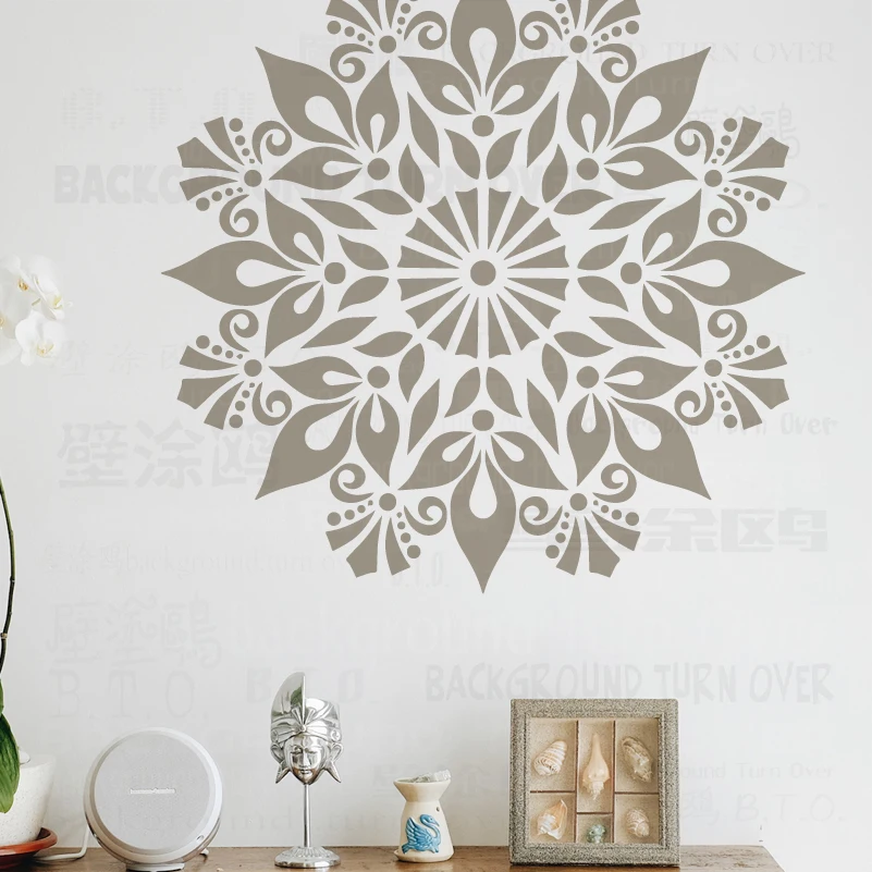 60cm - 100cm Stencil Mandala Extra Large For Painting Big Round Wall Floor Template Flower Brick Decors S166