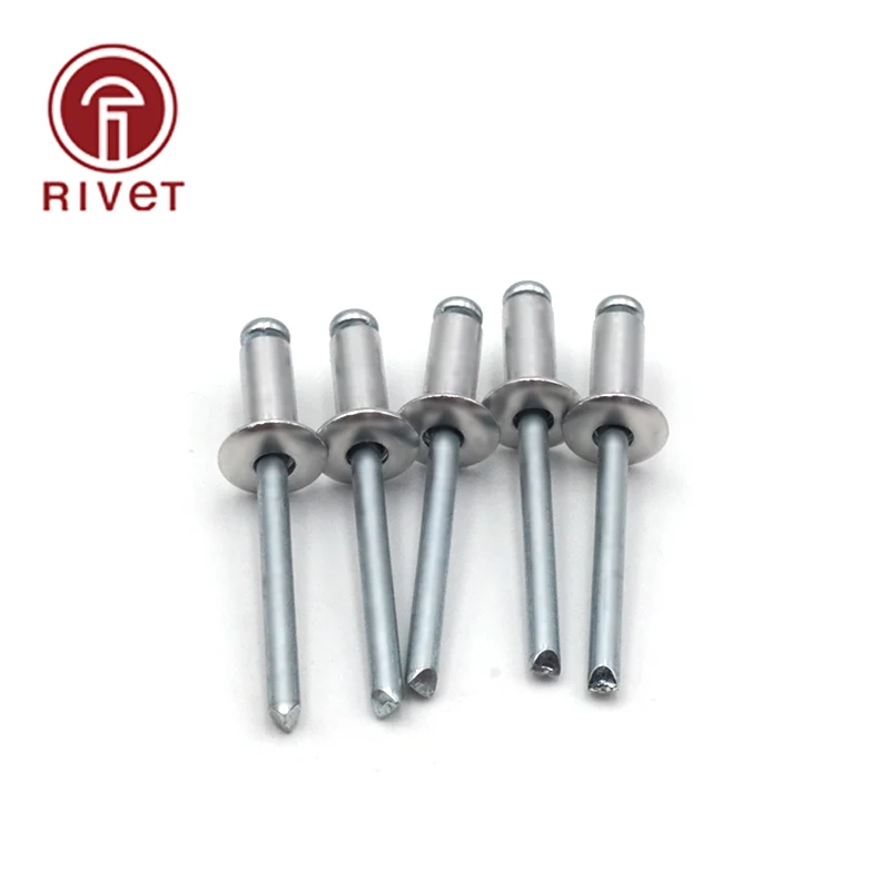 DIN EN ISO 15977  M4.8 200PCS  Aluminum And Iron Round Head Multi-Size High-Quality Rivets Blind Rivets