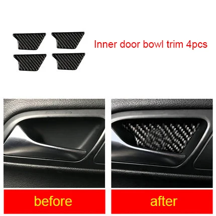 

For Volkswagen Magotan 2012-2016 CC 2012-2018 passat B7 carbon fiber Inner door bowl trim 4pcs